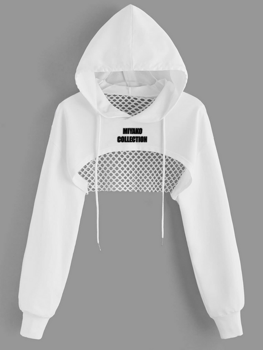 Super Crop Sports Hoodie Without Cami Top