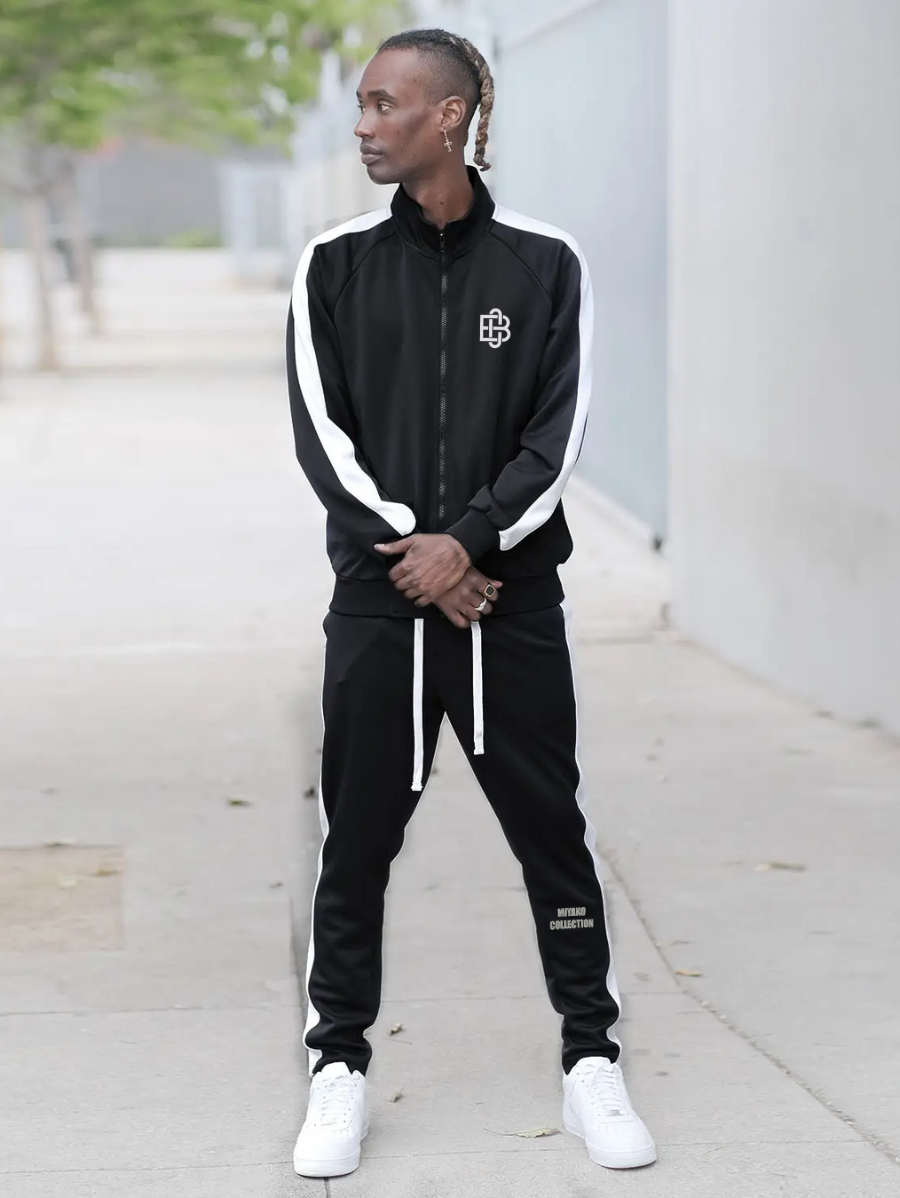 Mens Side Stripe Track Suit