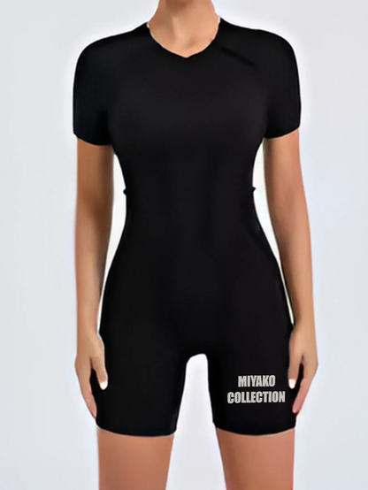 Short Jumpsuit Backless