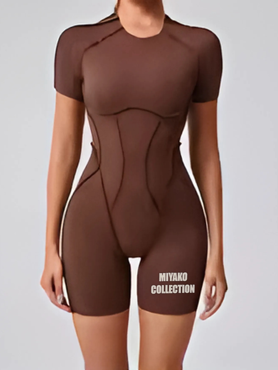 Short Jumpsuit Backless