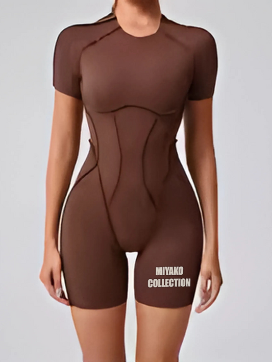 Short Jumpsuit Backless